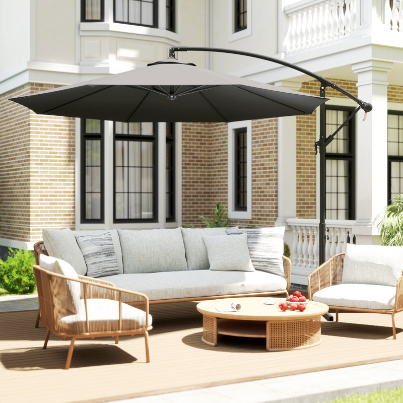 295cm Cantilever Parasol, Dark Grey