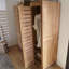 Minimalys 1 Door Solid Wood Wardrobe