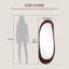 Miroir mural asymétrique pleine longueur avec cadre en bois-990781814