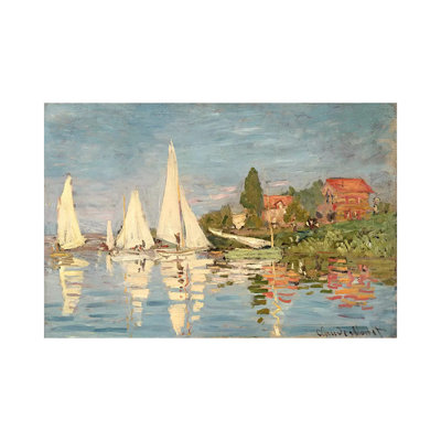 Regatta At Argenteuil, C.1872 by Claude Monet - Wrapped Canvas Gallery-Wrapped Canvas Giclée