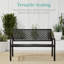 Banc de jardin intérieur / extérieur en acier avec dossier géométrique Rhanes-1498812705