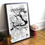 Stockholm City Map - No Frame Print-39393490