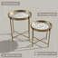Glass Top Side Table Set