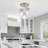 Levona 3- Light Semi Flush Mount Ceiling Light with Clear Hammered Glass Shade (Chrome)-1325403162