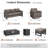 Hansencamp 6-Piece All Weather Wicker Patio Conversation Set With Swivel Gliders, Ottomans And Split Fire Pit Table-954888729-954888733