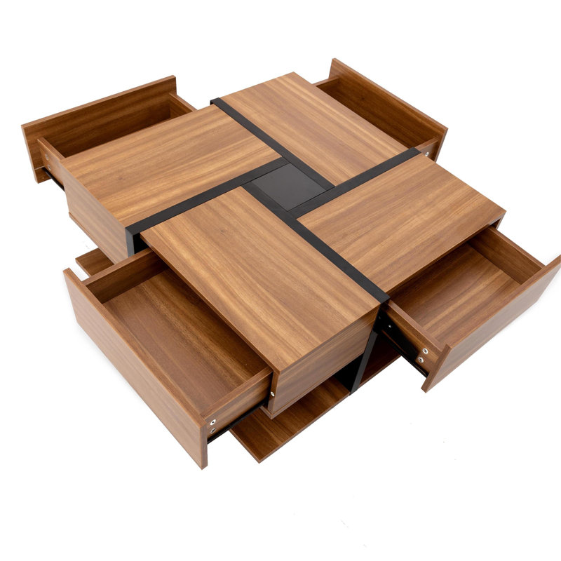 Caelinn Coffee Table with Storage, Brown
