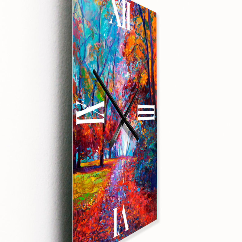 Petite horloge murale paysage d'automne, Grand