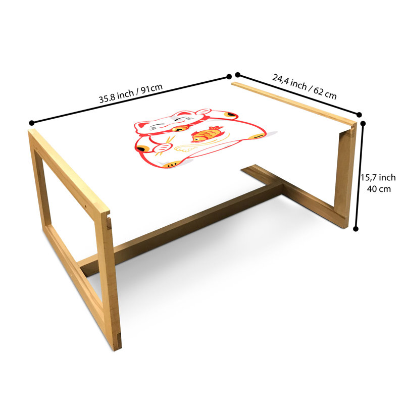 Isaque Sled Coffee Table, 90cm H x 62cm W x 40cm D