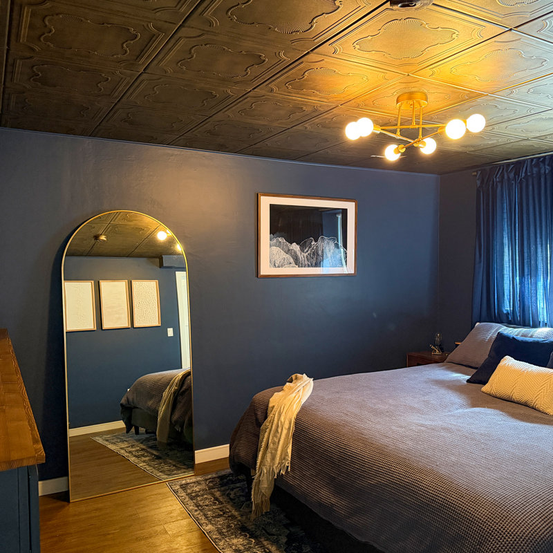 Carreau de plafond en polystyrène collé 1,6 pi x 1,6 pi Coronado, Or antique