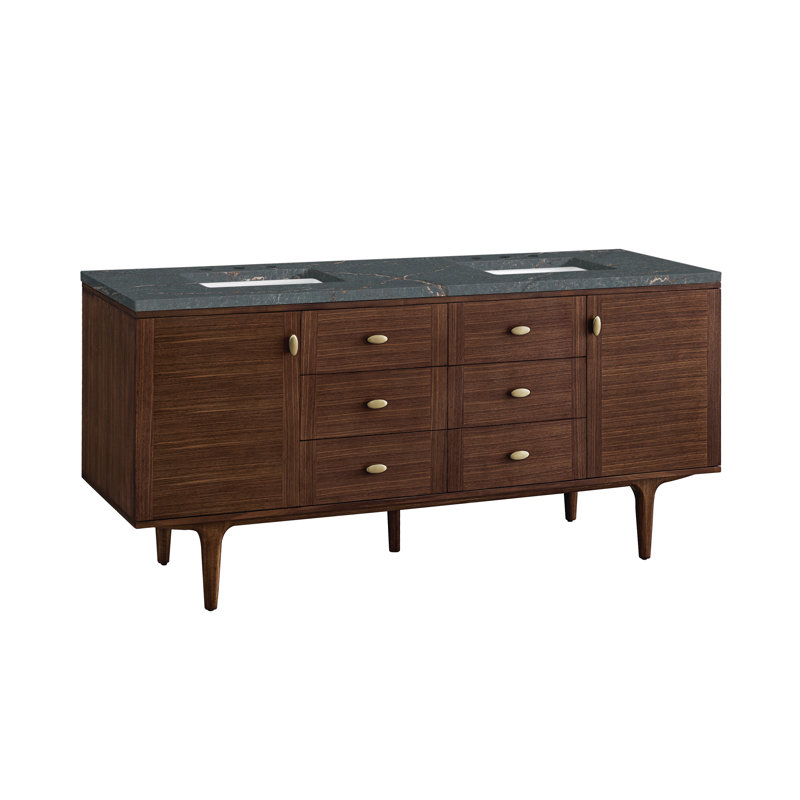 Amberly 72'' W Double Vanity, Parisien Bleu