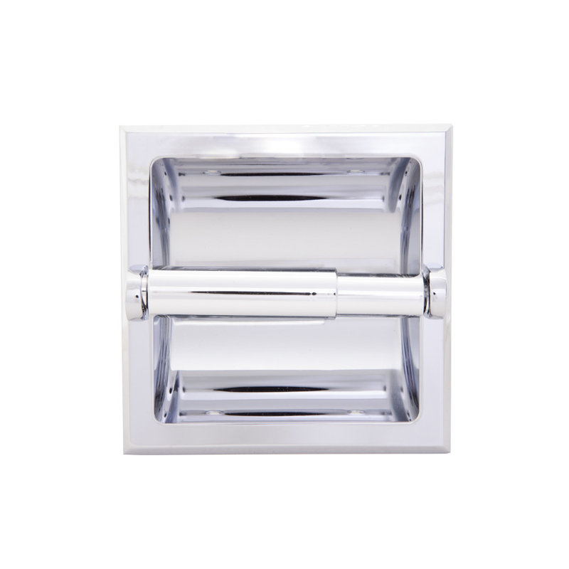 Porte-papier hygiénique encastré Diallo, Chrome poli