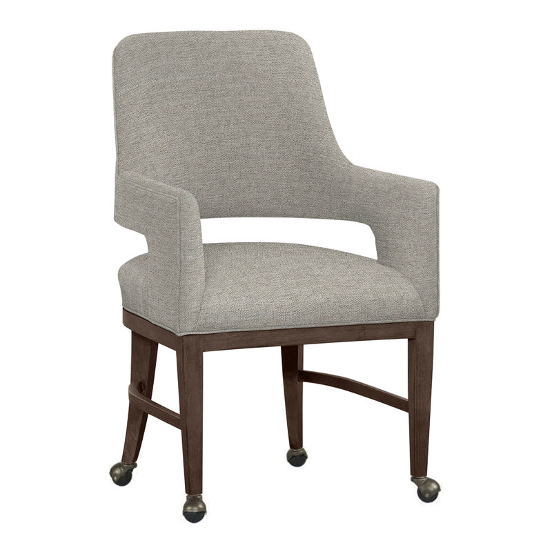 Chaise avec accoudoirs Josie, Noisette, Lin 3152