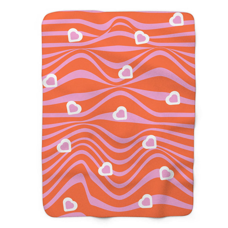 Groovy Valentine - couverture de qualité supérieure 1 pièce, Lit simple