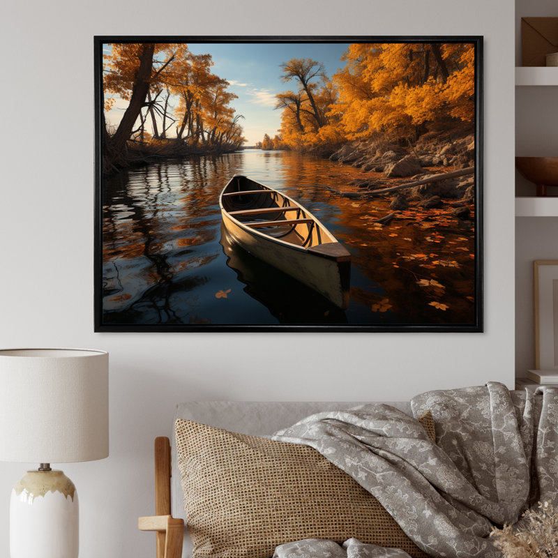 Canada River Rhapsody I sur toile, H 16 po x l 32 po x P 1 po, Cadre flottant noir