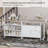 66.1" Height Adjustable L-Shaped Standing Desk with Storage Cabinet-1365819275