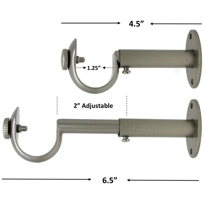 Pesina Zinc Cast Mounting Bracket, Pewter