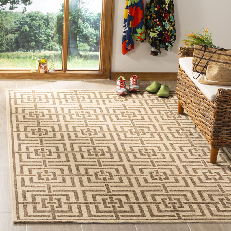 Gowanus Performance Geometric Indoor/Outdoor Area Rug, Rectangle 5'3" x 7'6"