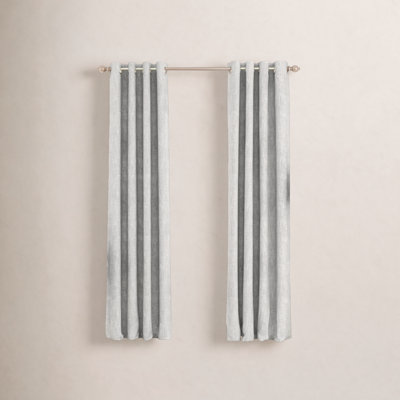 2-pack 100% Blackout Thermal Grommet Curtain Panels, Light Gray, 50x96