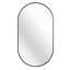 Miroir ovale noir en métal 20 po x 28 po