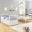 Lit superposé avec échelle, barrière de sécurité, lit gigogne simple à 3 tiroirs pour chambre d'adolescent, mobilier de chambre d'amis