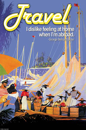 « travel » par wilbur pierce, affiche rétro, H 66 po x l 44 po