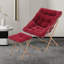 Fauteuil d'appoint douillet capitonné et rembourré avec cadre en métal doré pour le salon-491022507-520989157