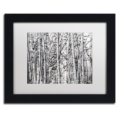 «Winter Aspens», reproduction d'art sur toile encadrée