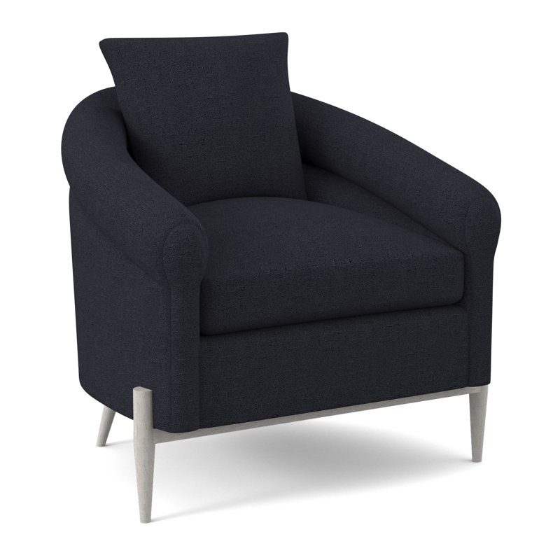 Jaxson Upholstered Armchair, Bisque, Venice Navy 100% Polyester