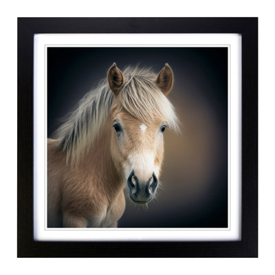 Pony No.1 - Single Picture Frame Print on Wood
