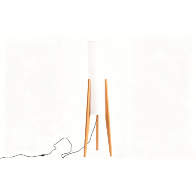 46'' Soild Wood Tripod Floor Lamp
