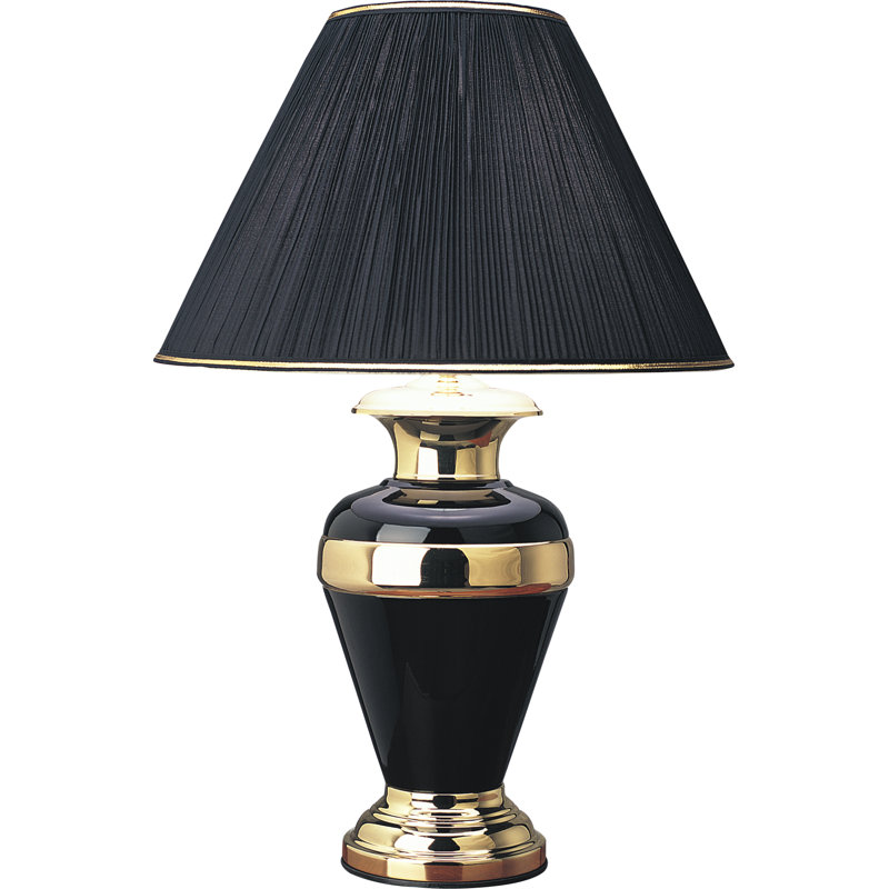 Lampe de table 32 po Whitacre, Noir / or