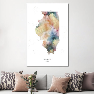 Illinois State - Wrapped Canvas Painting