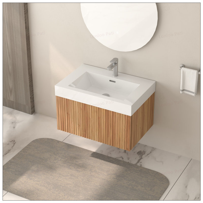Meuble-lavabo flottant 30 po avec lavabo intégré, 30"