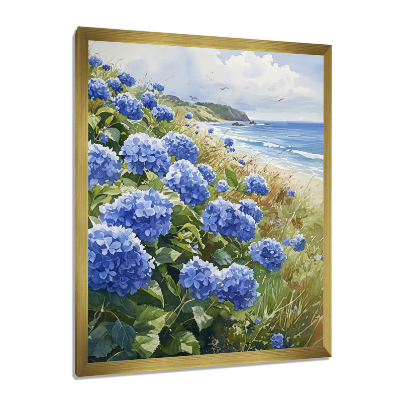 Ayaah - Floral Wall Art Prints, H 44 po x l 34 po, Reproduction encadrée d'une seule photo, Doré
