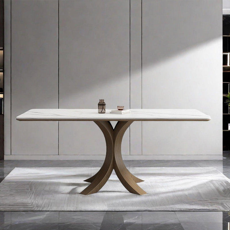 Italian style simple rectangular dining table, 29.5"H x 70.9"L x 35.4"W