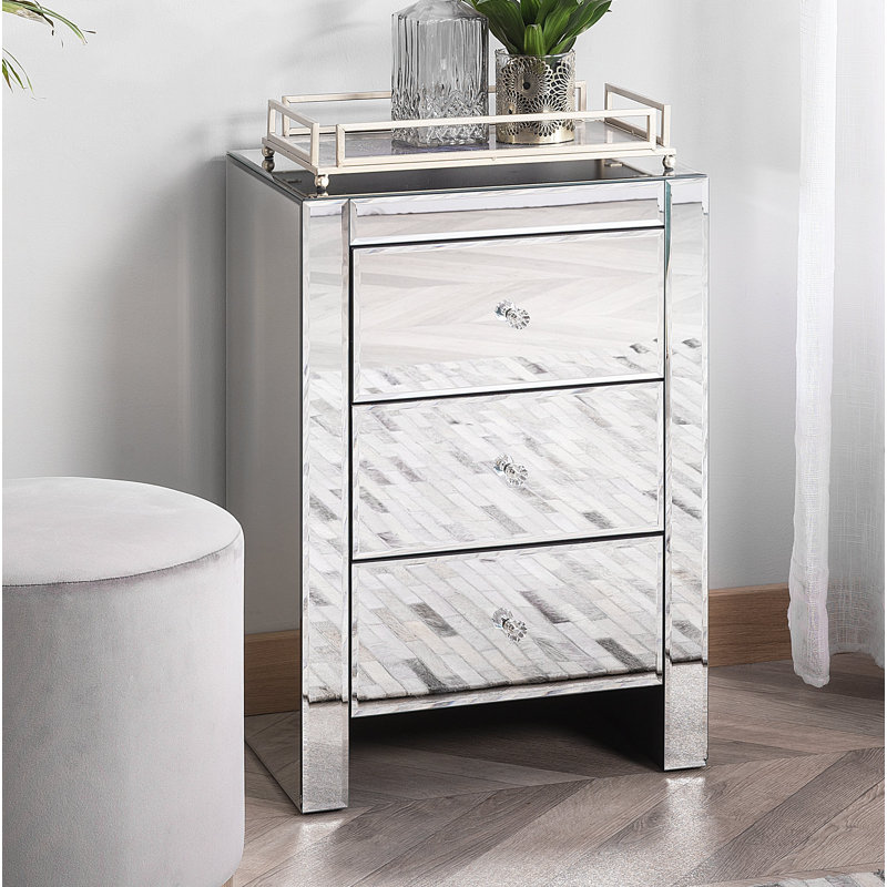 45cm W Manufactured Wood Bedside Table