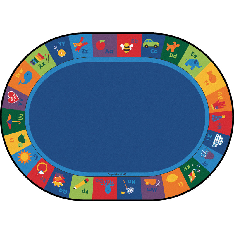 Oval Machine Tufted Nylon Rug, Oval 6'9" x 9'5"