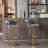 Bar Stools,with Chrome Footrest and Base Swivel Height Adjustable-1402367554