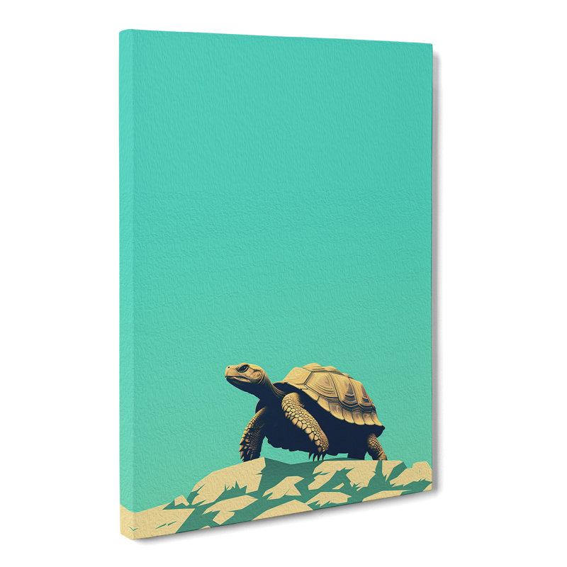 Tortoise Minimalism - Print, 76cm H x 50cm W x 3cm D