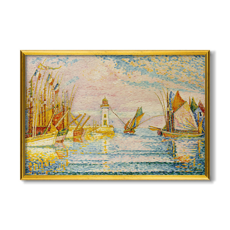 Le phare de Groix, 1925 - Paul Signac - Toile encadrée sur mesure, Dimensions intérieures 24 po x 34 po, Toile avec cadre