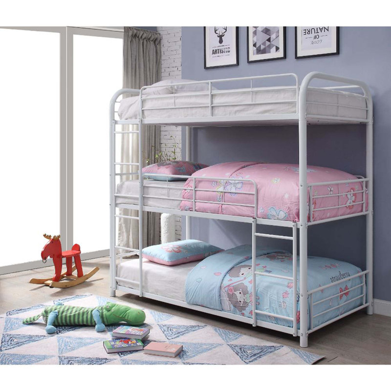 Heng Kids Bunk Bed, Twin, Gunmetal