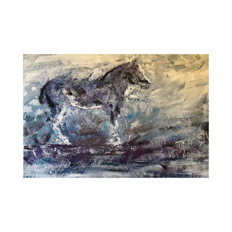 Abstract Horse I by Joseph Marshal Foster - Wrapped Canvas Painting, 20.32 cm H x 30.48 cm W