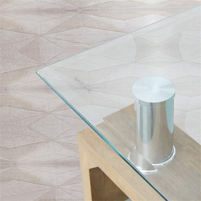 Modern Side Table With Lower Shelf Chrome And MDF Support Living Room Guest Reception Room Table Black, Brown