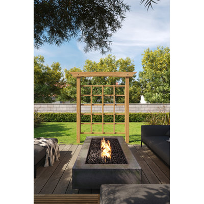 81.88 in. H x 60.5 in. W Cedar Lattice Panel Trellis