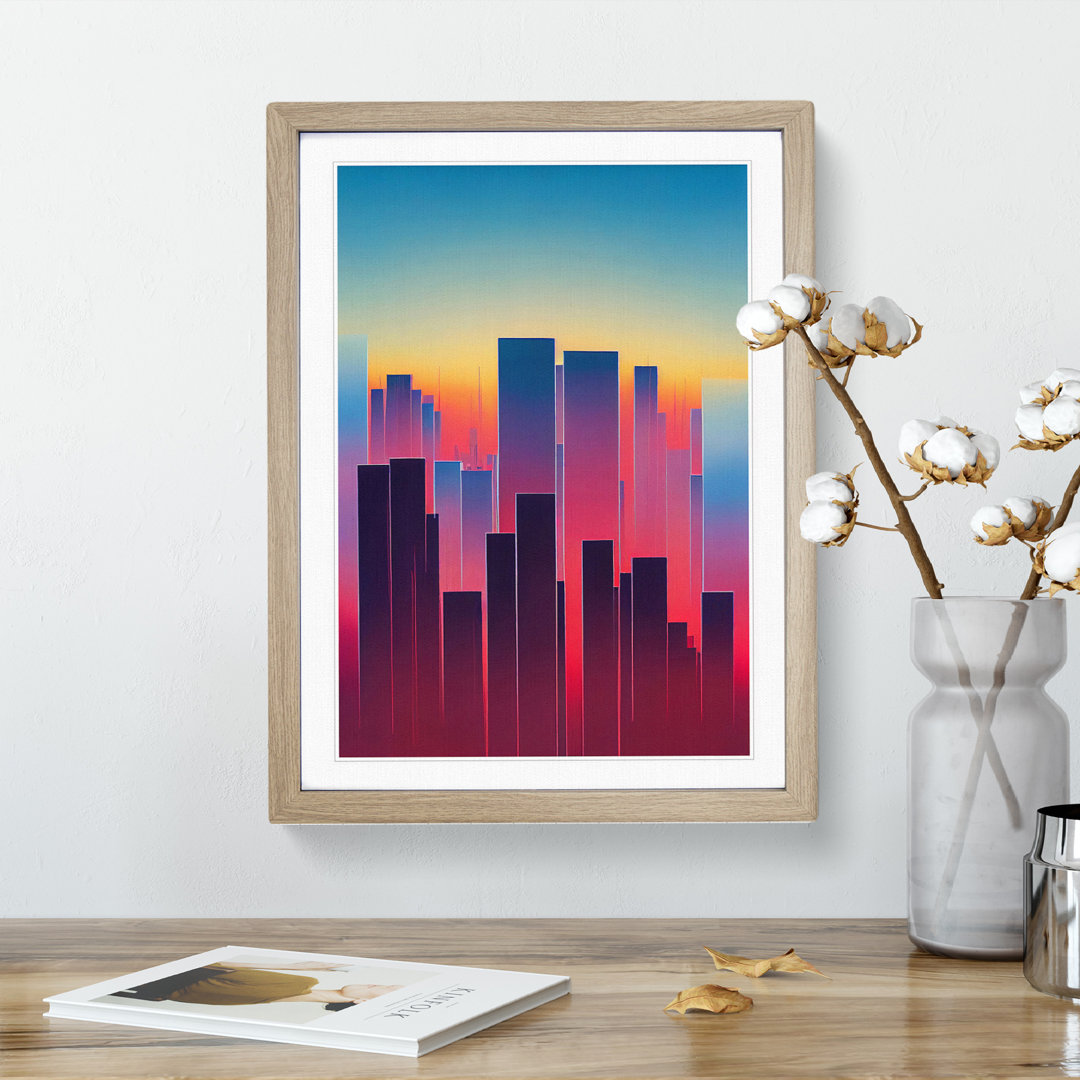 Grafikdruck Classic City Skyline Abstract