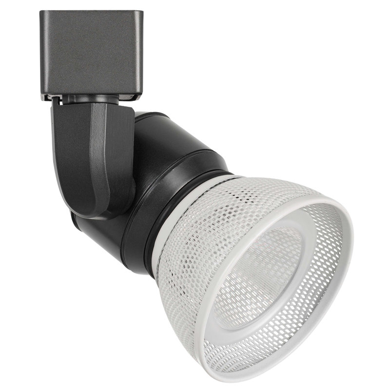 Tête de luminaire de rail del, Blanc, Acier brossé