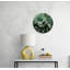 Horloge murale en marbre vert - Art abstrait pierre émeraude - Décoration moderne en verre trempé - Horloge ronde de luxe inspirée de la nature pour le salon-547900941-547900915