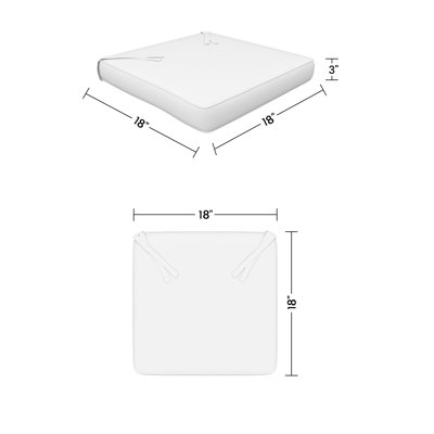 Sunbrella Indoor/Outdoor Dining Chair Cushion