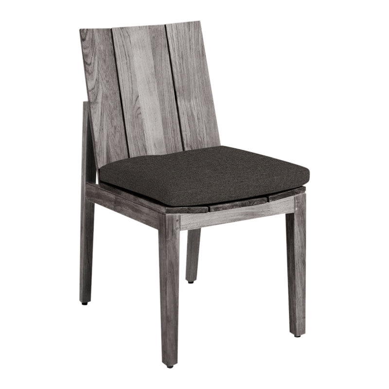 Chaise d'appoint en teck Ashland - Huître, Teck huître, Pas de soudure, Fossile de Vérone