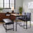 Bench in Black Metal and Faux Leather-283267865